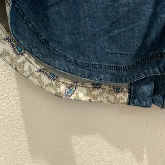 Denim Button-Up Shirt Dress - Picture 5 of 6